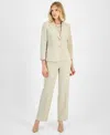 Le Suit Womens Solid Polyester Two-button Suit In Hunter Multi