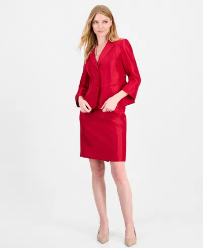Le Suit Women's Classic Fit Bell-sleeve Pencil Jacket And Skirt, 2-piece Set In Black