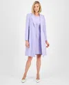 Le Suit Women's Elongated Blazer Dress Suit, Regular & Petite In Lilac