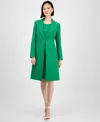 Le Suit Women's Elongated Blazer Dress Suit Set, Regular & Petite In Verde