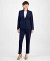 Le Suit Women's Notch-collar One-button Pantsuit