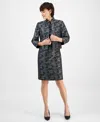 Le Suit Women's Open-front Jacket & Sleeveless Dress Suit Set In Multi
