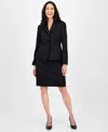 Le Suit Women's Shawl-collar Jacket & Pencil Skirt Suit In Black