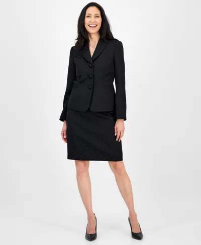 Le Suit Women's Shawl-collar Jacket & Pencil Skirt Suit In Black