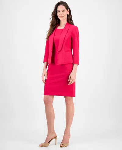 Le Suit Women's Shawl-collar Jacket & Sleeveless Dress Suit