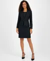 Le Suit Women's Shawl-collar Jacket Dress Suit Regular & Petite In Black