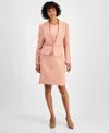 Le Suit Women's Shawl-collar Jacket Dress Suit Regular & Petite In Dusty Rose