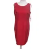 Le Suit Women's Sleeveless Fitted Career Midi Dress In Red