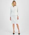Le Suit Women's Stand-collar Pencil Skirt Suit, Regular & Petite