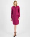 Le Suit Women's Stand-collar Pencil Skirt Suit, Regular & Petite