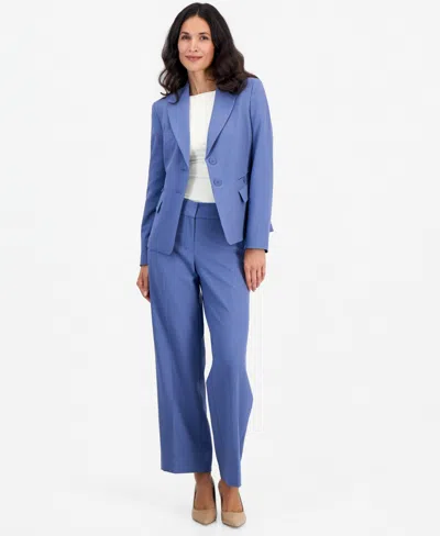 Le Suit Women's Stretch Wide Leg 2-piece Pant Suit In Grey Frost