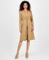 Le Suit Women's Topper Jacket & Sleeveless Dress Suit Set, Regular & Petite In Brown