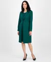 Le Suit Women's Topper Jacket & Sleeveless Dress Suit In Green