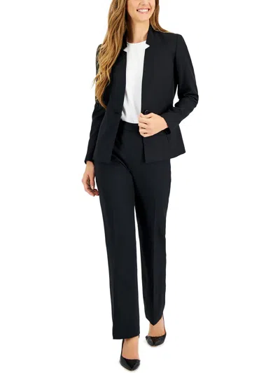 Le Suit Womens 2pc Polyester Pant Suit In Black