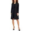 Le Suit Petites Womens Sleeveless Knee-length Shift Dress In Black