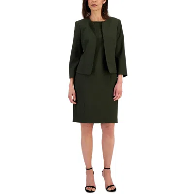 Le Suit Womens Solid Polyester Dress Suit In Green