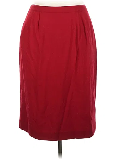 Pre-owned Le Suit Wool Skirt In Red
