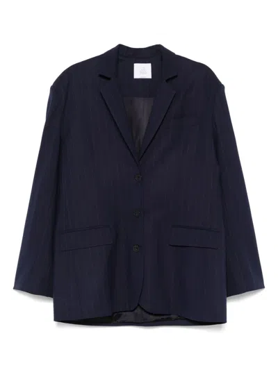 Le Sully Studio Anchise Blazer With Shoulder Pads For Women In Blue