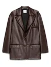 Le Sully Studio Leather Outerwears In 褐色