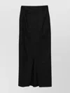 Le Sully Studio Pinstripe Midi Skirt In Black