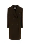 Le Sully Studio Brown Wool Coat In Brown