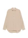 Le Sully Studio Buttoned-cuff Oversized Shirt In Neutral