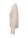 Le Sully Studio Classic Bomber Jacket With Zip In Panna