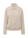 Le Sully Studio Classic Bomber Jacket With Zip In Pink
