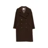 Le Sully Studio Double-breasted Notched-lapel Coat In Brown