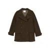 Le Sully Studio Double-breasted Coat In Brown