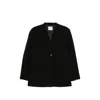 Le Sully Studio Single-breasted Collarless Coat In Yellow