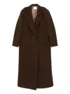 Le Sully Studio Double-breasted Coat In Brown