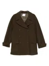 Le Sully Studio Double-breasted Coat In Brown