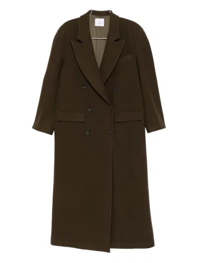 Le Sully Studio Double-breasted Coat In Brown