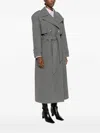 Le Sully Studio Double-breasted Belted Coat In Gray