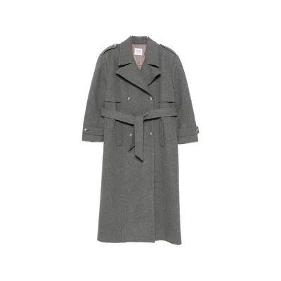 Le Sully Studio Double-breasted Belted Coat In Grey