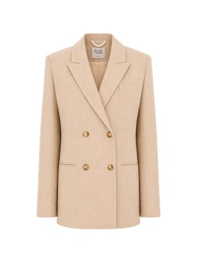 Le Sully Studio Double-breasted Blazer In Neutral