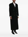 Le Sully Studio Double-breasted Peak-lapel Coat In Black