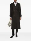 Le Sully Studio Double-breasted Peak-lapel Coat In Black