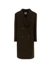 Le Sully Studio Double-breasted Wool Coat In Brown