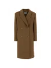 Le Sully Studio Double-breasted Wool Coat In Brown