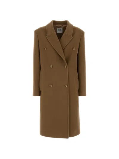 Le Sully Studio Double-breasted Wool Coat In Brown
