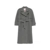 Le Sully Studio Double-breasted Belted Coat In Gray