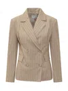 Le Sully Studio Elegant Studio Blazer In Neutral