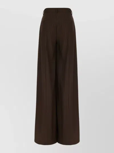Le Sully Studio Embroidered Stretch Pinstripe Wide Leg Trousers In Multi