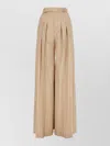 Le Sully Studio Embroidered Stretch Polyester Blend Tailored Trousers In Neutral