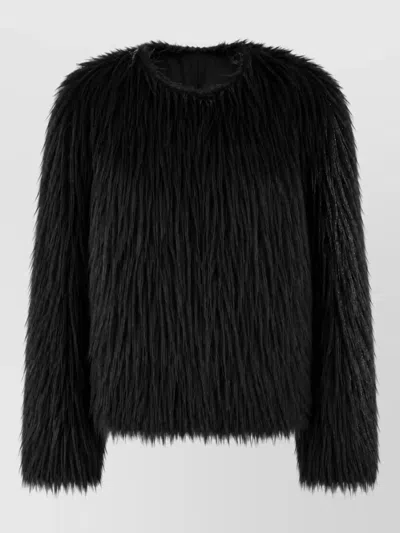 Le Sully Studio Faux Fur Jacket In Black