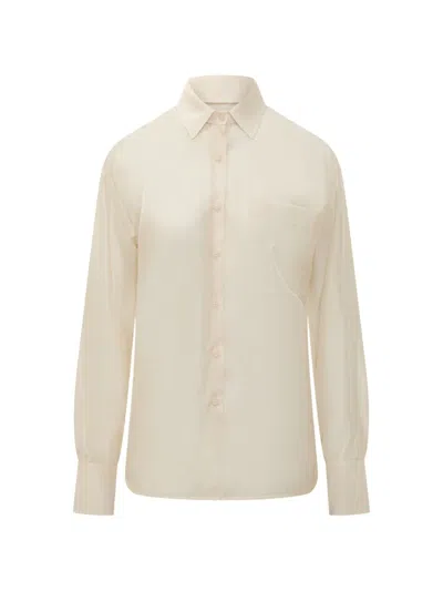 Le Sully Studio Front-pocket Shirt In Neutral
