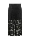 Le Sully Studio Lace Mini Skirt In Nero