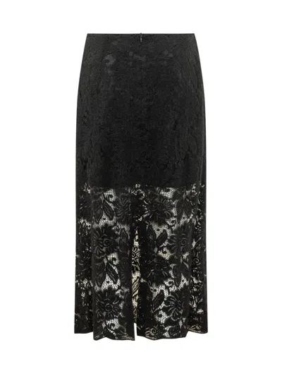 Le Sully Studio Lace Mini Skirt In Nero